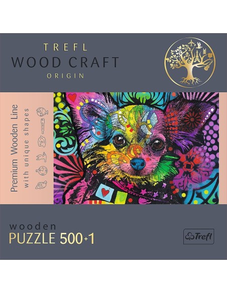 PUZZLE TREFL DIN LEMN 500+1 PIESE CATELUSII DRAGALASI