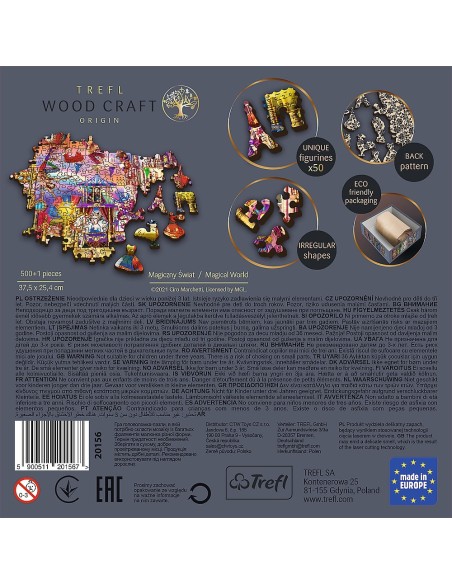 PUZZLE TREFL DIN LEMN 500+1 PIESE LUMEA MAGICA
