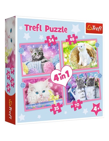 PUZZLE TREFL 4IN1 PISICUTELE DRAGALASE