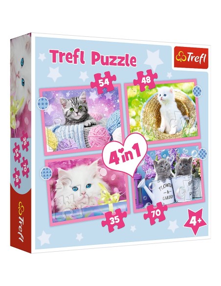 PUZZLE TREFL 4IN1 PISICUTELE DRAGALASE