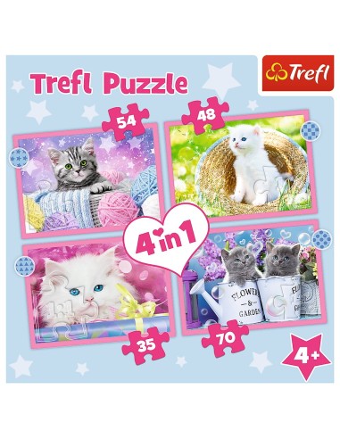 PUZZLE TREFL 4IN1 PISICUTELE DRAGALASE