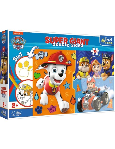 PUZZLE TREFL PRIMO  SUPER GIANT 15 PATRULA CATELUSILOR CUNOASTE ECHIPA