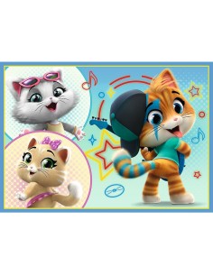 PUZZLE TREFL 44 CATS 4IN1 ECHIPA PISICILOR 2