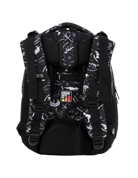 Ghiozdan ergonomic de copii pentru scoala, BackUP, 4 compartimente, model Dinozauri PLB4R114