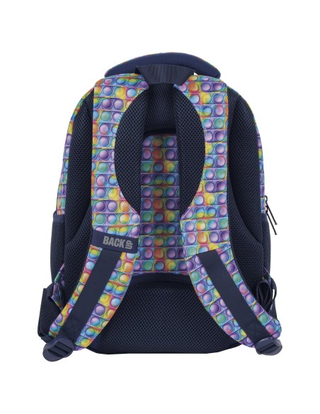 Ghiozdan ergonomic de copii pentru scoala, BackUP, 4 compartimente, model POP IT PLB5P17
