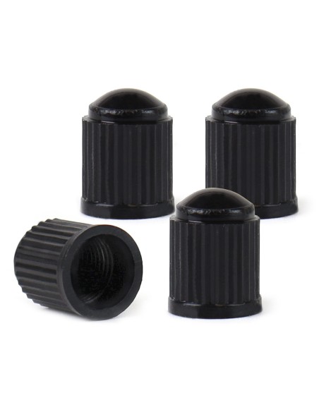 Set 4 capacele auto din plastic pentru ventil, culoare Neagra