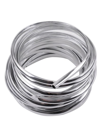 Rola Ornament Auto de tip "U" pentru muchii sau grila ventilatie, 15m liniari, culoare Crom SILVER