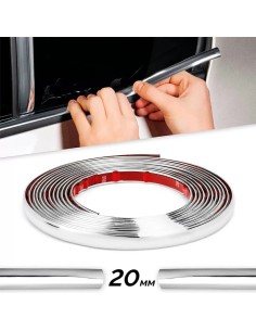 Rola Ornament autoadeziv, 20mm x 15m, culoare Crom SILVER