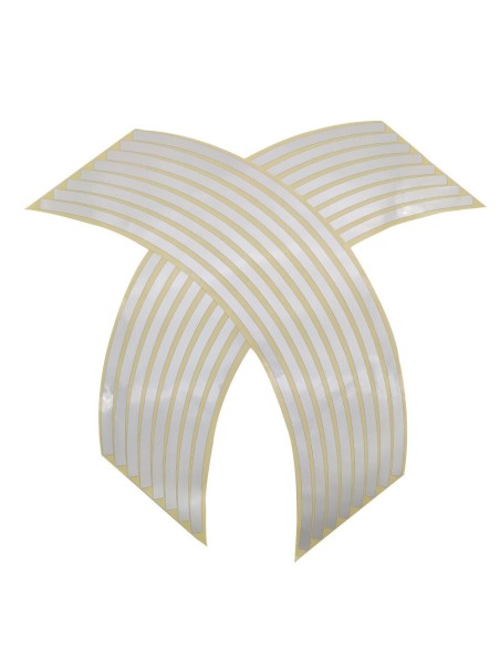 Set 16 inele din autocolant pentru jante culoare Argintiu Lucios