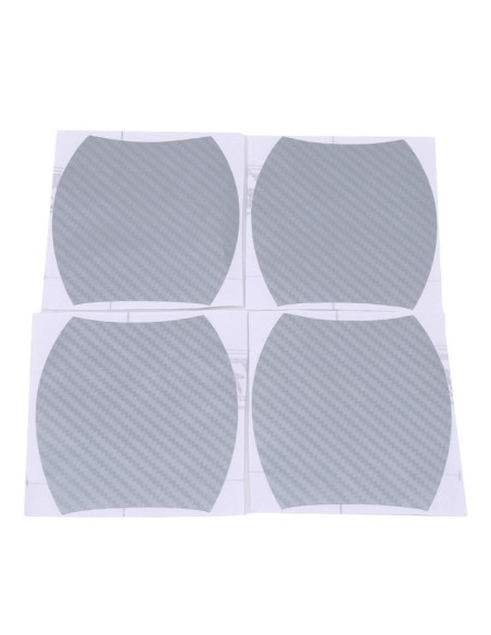 Set 4 bucati protectie zgarieturi manere usa din autocolant carbon 3D Argintiu