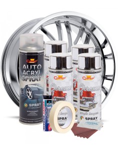 Kit complet reparatie si vopsire jante culoare Crom... 2