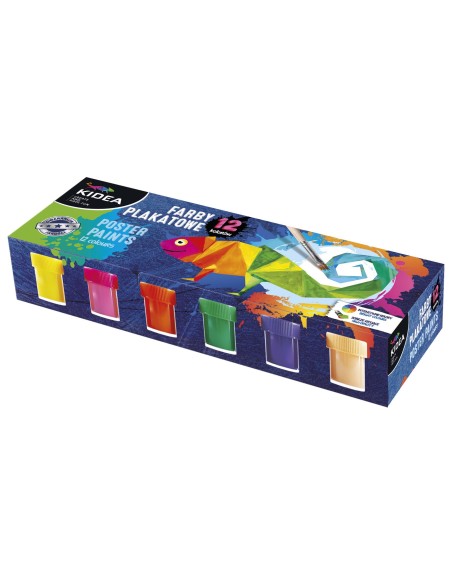 Set 12 acuarele pastelate pentru pictura, Kidea FP12KKA