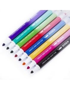 Set 8 carioci, cu doua capete, 16 culori, Kidea FD16KKA