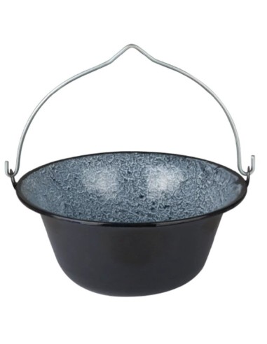 Ceaun emailat rezistent, 25 litri, negru