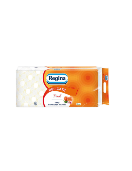 Set 10 role hartie igienica Regina Delicate, hartie igienica 3 straturi, diferite modele
