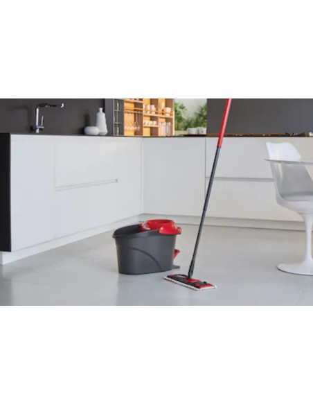 Set curatenie, galeata cu pedala si storcator, cu mop si maner, Vileda UltraMax Turbo