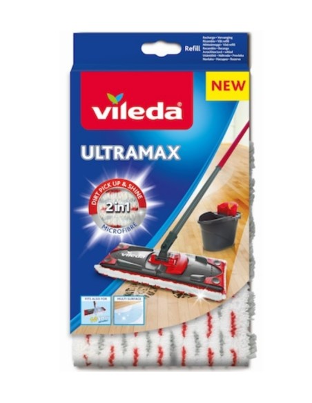 Set curatenie, galeata cu pedala si storcator, cu mop si maner, Vileda UltraMax Turbo