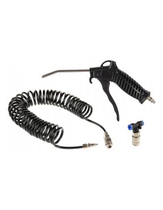 Set de suflat cu pistol, furtun spiralat, cuplaje, 13ATM