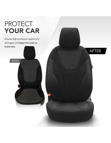 Set huse scaun auto PREMIUM, Universale, fractionate, OTOM RUBY DESIGN 1201