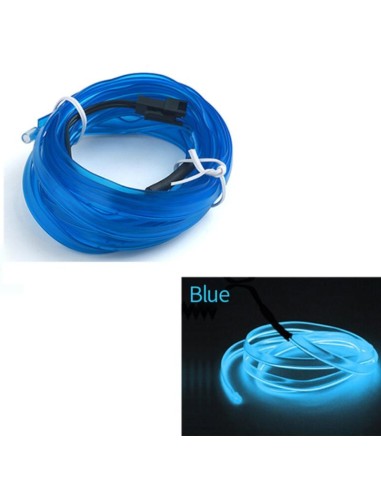 Fir Neon Auto "EL Wire" culoare Albastru,...