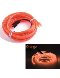 Fir Neon Auto "EL Wire" culoare Orange, lungime 5M,...