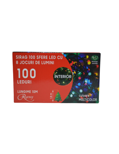 Instalatie de Craciun, sirag luminos, cu 8...