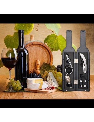 Set Cadou "Accesorii Vin in forma de Sticla,...
