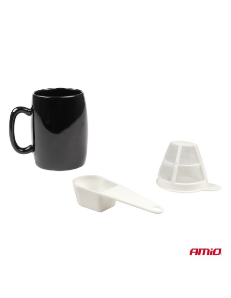 Cafetiera auto pentru TIR, Camion, Autocar, alimentare 24V, putere 250W, volum 150ml