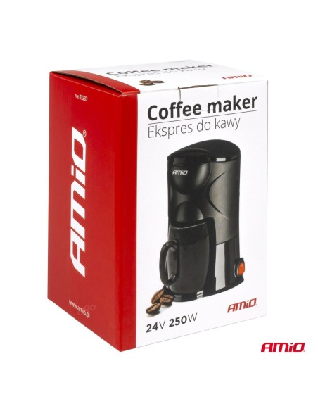 Cafetiera auto pentru TIR, Camion, Autocar, alimentare 24V, putere 250W, volum 150ml