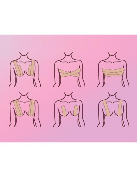 Banda adeziva pentru sustinerea si remodelarea sanilor, pentru tinute cu spate si umeri goi