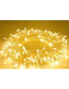 Instalatie de Craciun liniara, alb cald, 24 m, 300...