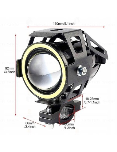 Proiector LED cu Lupa, Angel Eye ALB si Devil...