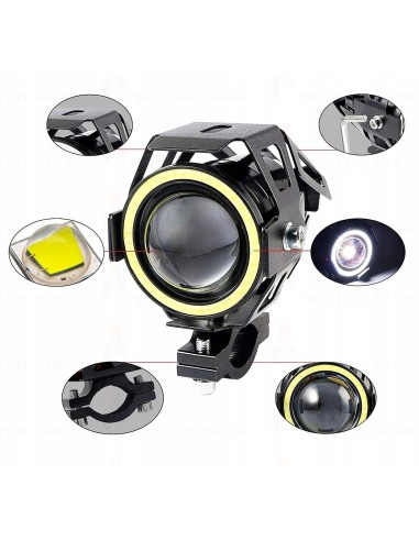 Proiector LED cu Lupa, Angel Eye ALB si Devil...