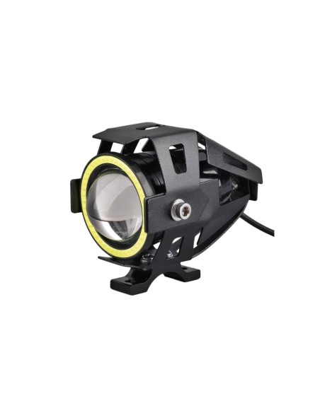 Proiector LED cu Lupa, Angel Eye ALB si Devil Eye RED, alimentare 12V, pentru Off-Road, ATV, SSV, UTV