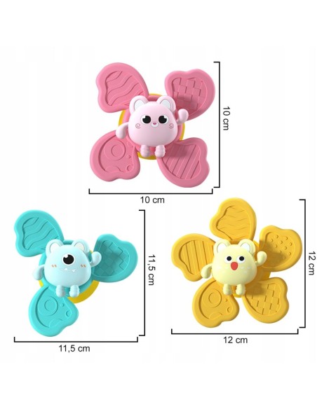 Set 3 jucarii interactive, model "FIDGET SPINNER J001" pentru copii sau bebelusi