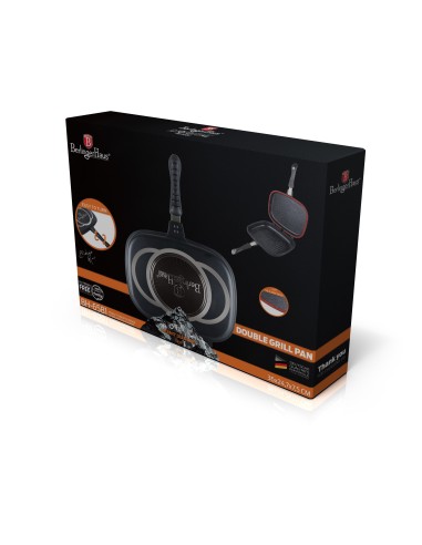 Tigaie grill dubla, 36 cm, marmorata,...