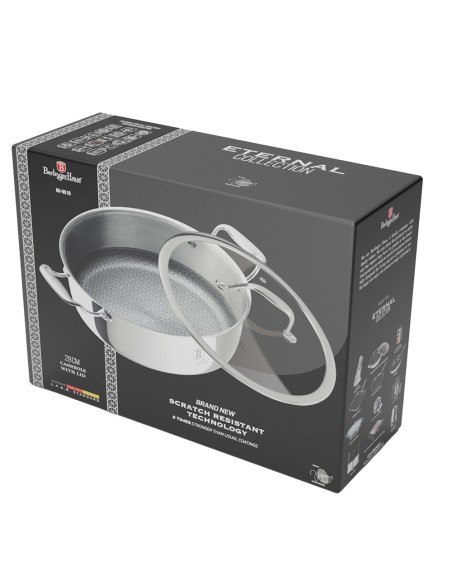 Cratita inox, cu capac de 28 CM, Berlinger Haus, BH 8510