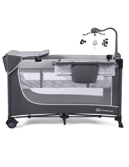 PATUT DE CALATORIE KINDERKRAFT LEODY, CU ACCESORII, GREY