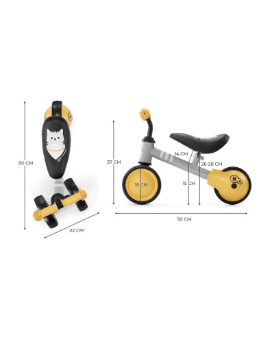 BICICLETA ECHILIBRU KINDERKRAFT CUTIE, HONEY