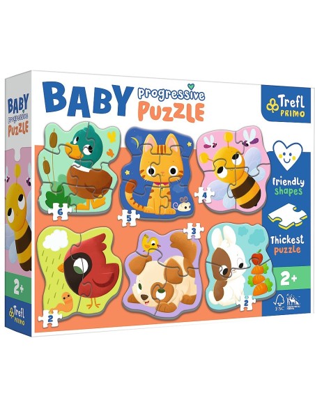 PUZZLE TREFL PRIMO BABY PROGRESSIVE ANIMALELE