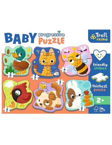 PUZZLE TREFL PRIMO BABY PROGRESSIVE ANIMALELE