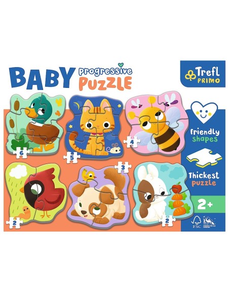 PUZZLE TREFL PRIMO BABY PROGRESSIVE ANIMALELE