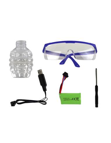 Set pusca electrica cu acumulator si accesorii,...