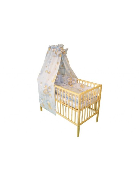 Lenjerie MyKids Teddy Scarita Albastru 5 Piese 120x60