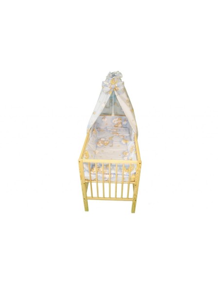 Lenjerie MyKids Teddy Scarita Albastru 5 Piese 120x60