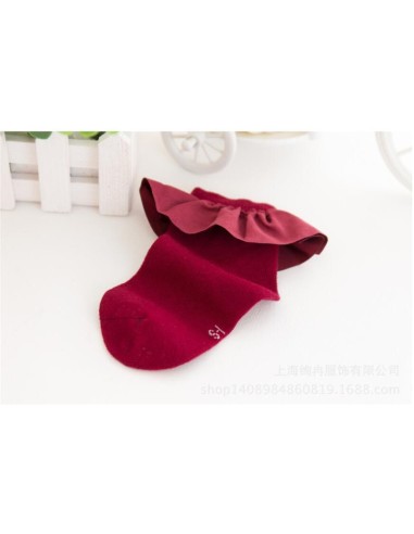 Sosete cu volan Drool (Culoare: Rosu, Varsta: 6...