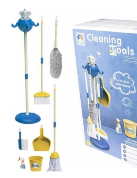 Set de curatenie pentru copii, din plastic cu 7 accesorii