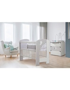 Mobilier Camera copii Si Bebelusi KLUPS NEL HEART Alb Gri