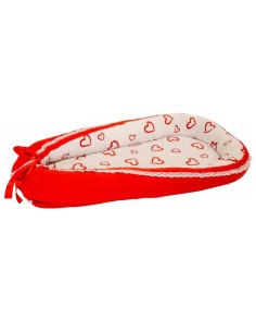 Baby Nest din Cocos MyKids Hearts-Red White