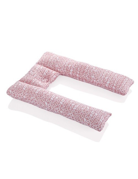 Perna 3 in 1 : babynest, pentru gravide si pentru alaptare in forma de U BabyJem (Culoare: Roz)